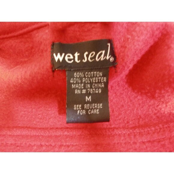 Wet Seal: Women's Red Double Button Hooded Size Medium Jacket - Picture 4 of 4